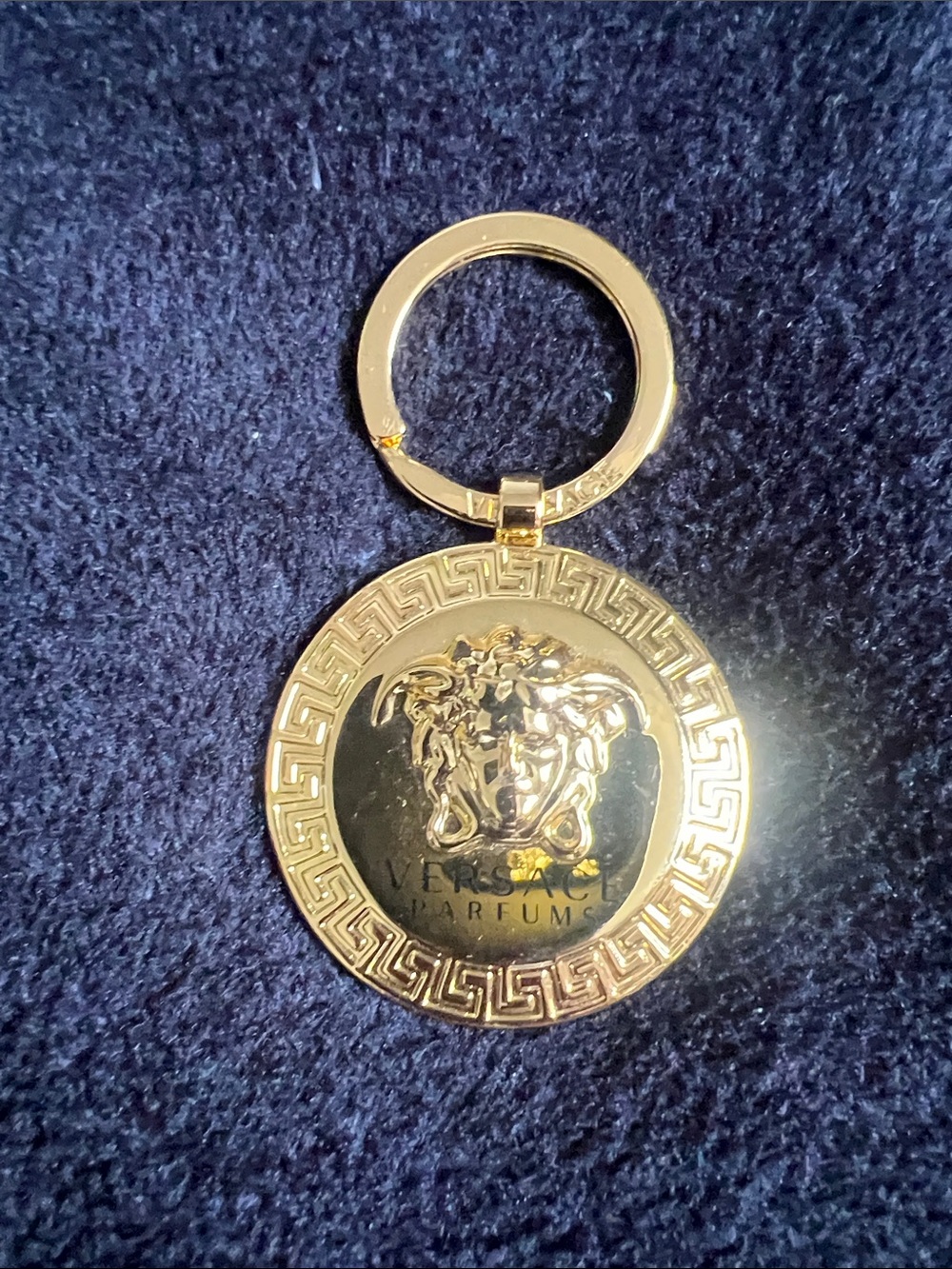 Versace Gold Medusa Emblem Keychain